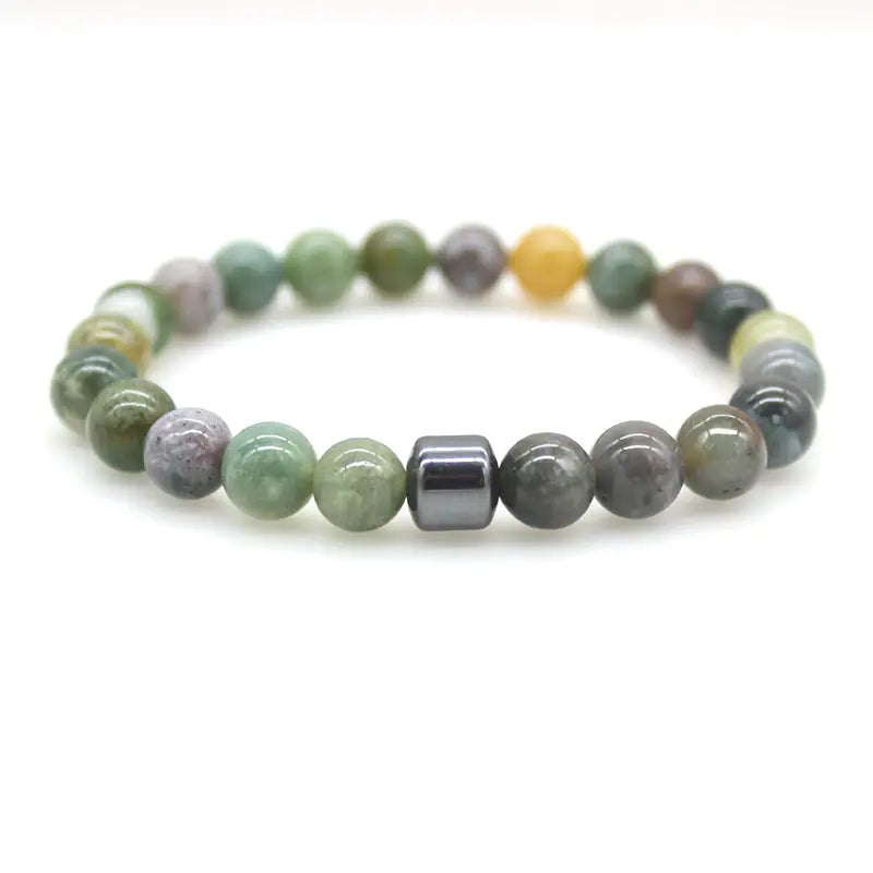 Tigereye and Volcanic Rock 8mm Bracelet