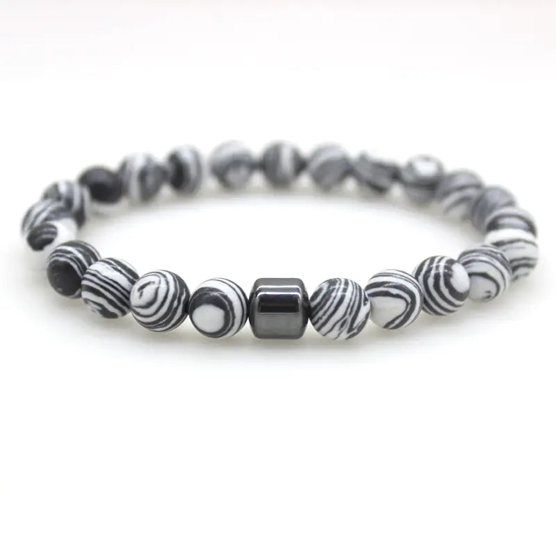Tigereye and Volcanic Rock 8mm Bracelet