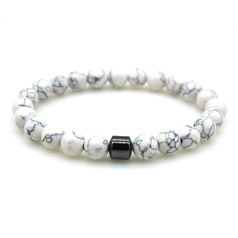 Tigereye and Volcanic Rock 8mm Bracelet