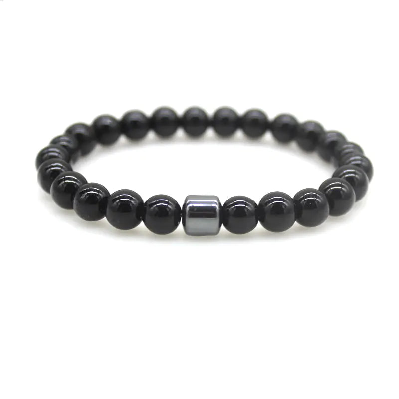 Tigereye and Volcanic Rock 8mm Bracelet