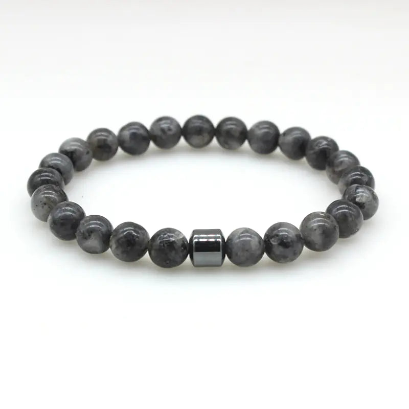 Tigereye and Volcanic Rock 8mm Bracelet